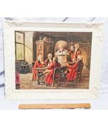Vintage Plastic Picture Frame with Colonial Themed Print mv - £36.78 GBP