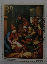 Vintage Stamps British 3 Three D Christmas Gb Great Britain Uk England X1 B7 #2 - £1.38 GBP