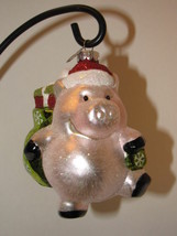 3pc Set Rare Christopher Radko Christmas Ornament Santa Pig w/presents/gift sack - £39.95 GBP