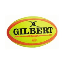 Gilbert Men&#39;s Omega Match Rugby Ball - Fluoro, Size 5  - £32.55 GBP