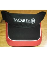 Bacardi Rum Embroidered Logo Visor Hat (Black / Red, Adjustable) - €5,24 EUR
