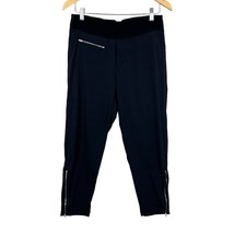 Athleta Pants Womens 10 Black Mod Trekkie Crop Zip Ankle Nylon Stretch R... - £35.38 GBP