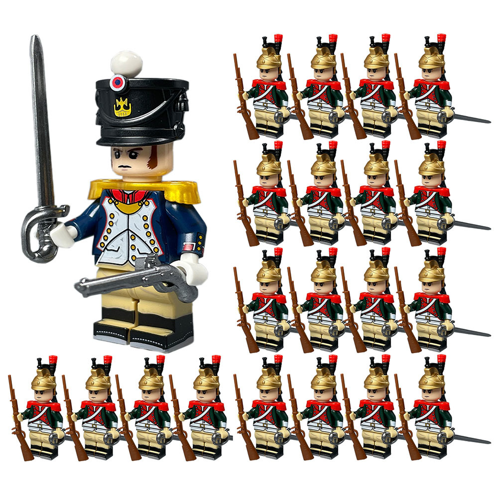 Napoleonic Wars Officer &amp; French Dragoons 21 Minifigure Set - $32.89