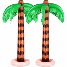 Inflatable Palm Trees Jumbo Coconut Trees Beach Backdrop Favor For Hawaiian Trop - £23.94 GBP