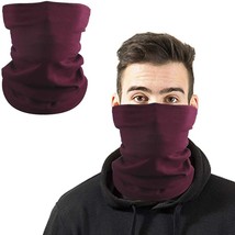 Neck Gaiter Face Bandana Mask Men Women Fall Winter Reusable Washable    (Brown) - £6.92 GBP
