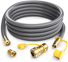 24FT 1/2” Propane To Natural Gas Hose with Quick Connect Conversion Kit ... - £63.85 GBP