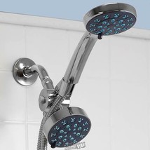 Five-Function Dual Shower Head Massager Handheld or Stationary Massage - £22.77 GBP