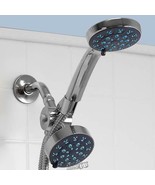 Five-Function Dual Shower Head Massager Handheld or Stationary Massage - $39.08 CAD
