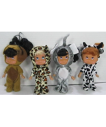 Gem Girls Pet Pals Lifestyle Dolls 6&quot; Leopard, Elephant, Cow, &amp; Dog - £18.30 GBP