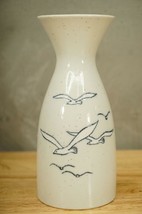 Vintage Japan OTAGIRI Flying White SEAGULL Stoneware Drink Pitcher 9&quot; Tall - $32.17