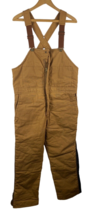 Walls Zero Zone Brown Canvas Insulated Bibs Overalls Coveralls Workwear Medium - £97.57 GBP