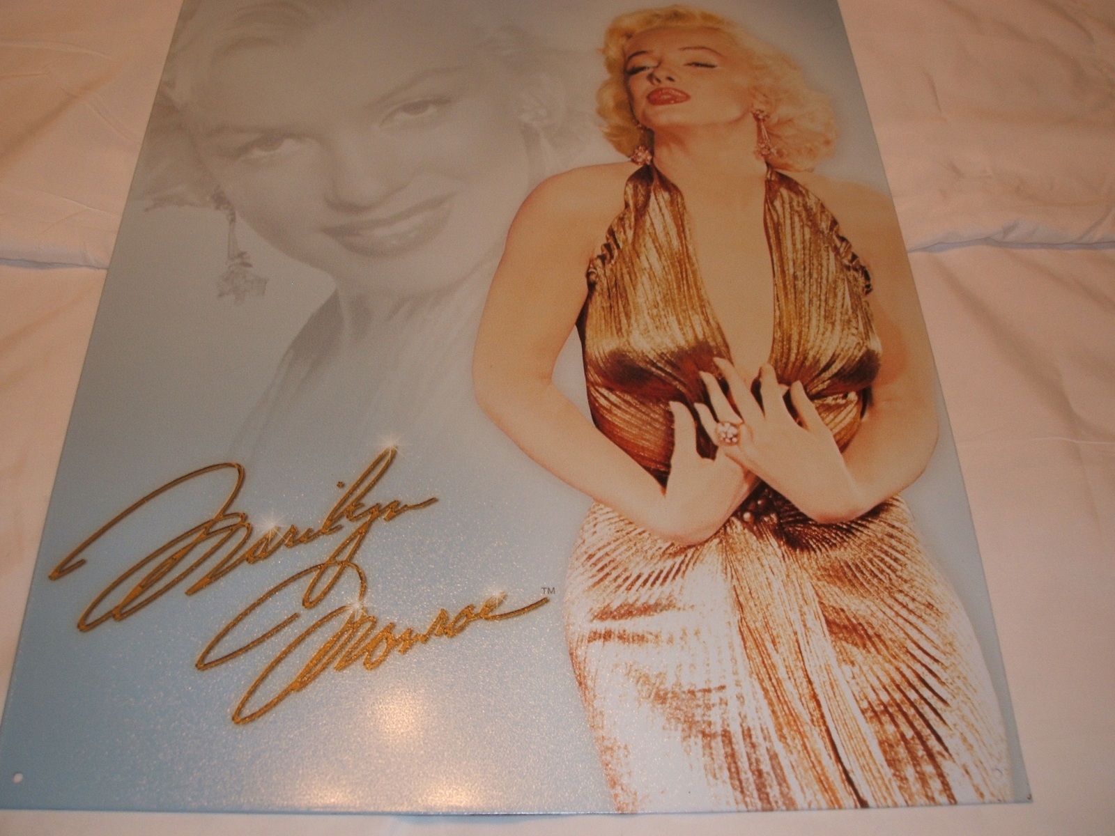 OLD VTG Marilyn Monroe pictures on a tin metal sign - $30.00