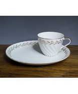 Lefton China Golden Laurel Gold Trim Swirl Edge Snack Set Plate and Cup - $39.99