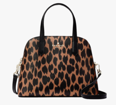 New Kate Spade Schuyler Medium Dome Satchel Spotted Leopard Animal Print Dustbag - £97.60 GBP
