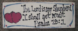Wood Block BP4010- The Lord is My Shepherd  I shall not want  - £1.99 GBP
