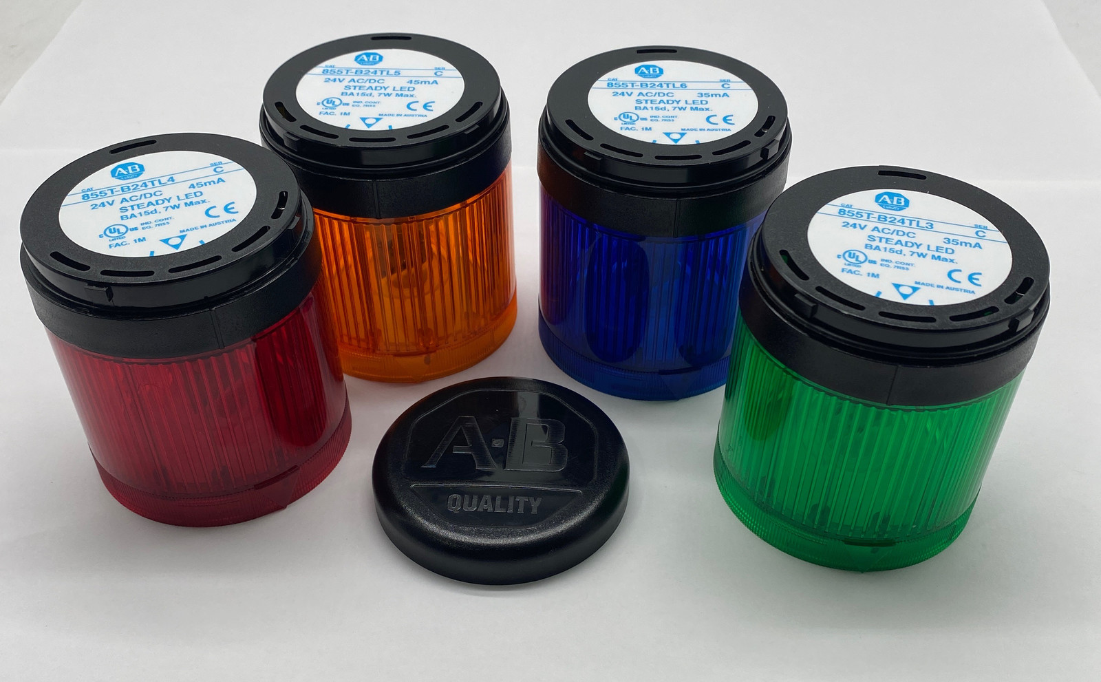 Allen-Bradley 855T-B24TL 3/4/5/6 Stack Light, 4-Set 24VAC/DC 7W  - $119.00