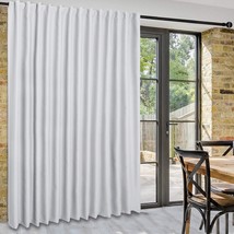 Dwcn Patio Sliding Door Curtains - Extra Wide Curtains For Glass, Greyish White - $41.97