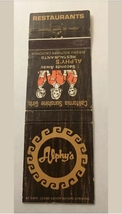 Restaurant Alphy&#39;s Vintage Matchbook Cover California - £3.90 GBP