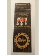 Restaurant Alphy&#39;s Vintage Matchbook Cover California - $5.00