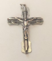 Vintage Crucifix Cross Silver No Markings on it  1 1/2 X 2 1/2 Inch - £11.95 GBP