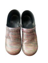 Dansko Clogs Multicolor Stripes Patent Leather Size 42 (12) Nurse Shoes - $26.00