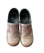 Dansko Clogs Multicolor Stripes Patent Leather Size 42 (12) Nurse Shoes - €22,26 EUR