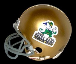 Notre Dame Fighting Irish Custom Leprechaun Logo Football Mini Helmet - £55.07 GBP