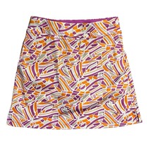 Callaway Golf Skort Multicolor Pull On Logo Slits Zipped Pocket Women Size XS - $28.49