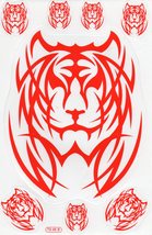 D016 Flame Fire Tiger Sticker Decal Racing Tuning Size 27x18 cm / 10x7 inch - £3.18 GBP