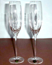 Waterford Marquis ATRIA Lead Crystal Champagne Flute Pair 9.5&quot;H New No Box - $855.57 MXN