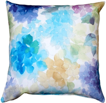 May Flower Blue Throw Pillow 20X20, Complete with Pillow Insert - £50.20 GBP
