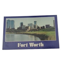 Fort Worth Texas City Skyline Postcard River Vintage  - £3.82 GBP