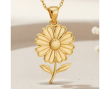 Cosmos Flower Pendant Necklace | 925 Sterling Silver Jewelry | Botanical... - $44.62