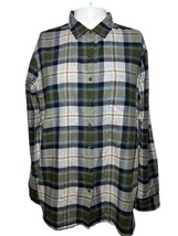 Pendleton Button Up Shirt Men&#39;s XL Gray Blue Plaid Casual Long Sleeve - AC - $26.44