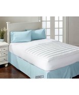 3-Zone Support Mattress Pad Twin White Polyester Microfiber Fill Attache... - $64.50 CAD