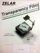 Zelar Transparency FILM Transparencies Standard size 8.5 x 11  100 pc  P... - £23.48 GBP