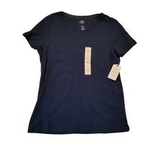 St. Johns Bay T Shirt Top Tee Sz M Womens Blue Classic Round Neck Tags Essential - £10.16 GBP