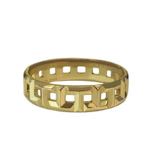 Tiffany T True Wide Yellow Gold Ring, size 9 - £1,303.76 GBP