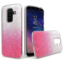 For Samsung A6 Two Tone Glitter Case PINK - £4.60 GBP