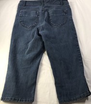 Gloria Vanderbilt Perfect Fit Stretch Jeans Capri Pants Blue Denim Sz 6 - £20.46 GBP