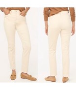 NWT J. CREW Cream Corduroy Essential Straight Leg Pants Women’s Size 30 - £34.48 GBP