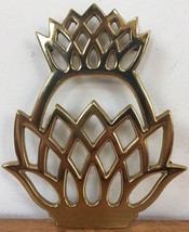 Vtg 1976 Antique Style Virginia Metalcrafters Solid 10-46 Brass Pineappl... - £28.89 GBP