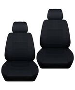 Front set car seat covers fits 2008-2020 Chevy Silverado     solid black - $89.99