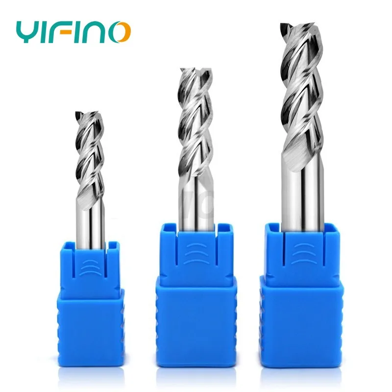 YIFINO HRC50 Special For Aluminum Milling Cutter Tools 3-Flute CNC hing Endmills - £132.95 GBP