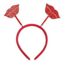 Red Lips Valentine s Day Sequin Headbands Christmas Headbands for Girls Feather  - £15.54 GBP