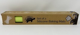 Net Zero Co Set of 2 Silicone Baking Mats Green NEW - £14.94 GBP