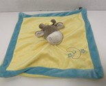 Unipak small baby lovey security blanket yellow blue moon giraffe cow ra... - $14.84