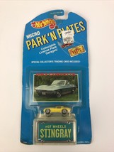 1989 Hot Wheels Park &#39;N Plates &quot;Stingray&quot; Micro diecast vehicle + Trading Card - £16.50 GBP