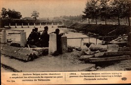 Wwi RPPC-BELGIUM Soldiers Trying To Stop Germans From Repairing Bridge BK37 - £4.68 GBP