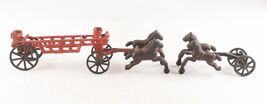 *Antique Vintage Cast Iron Horse Fire Wagon Toy Truck  (2 Piece) - $29.99